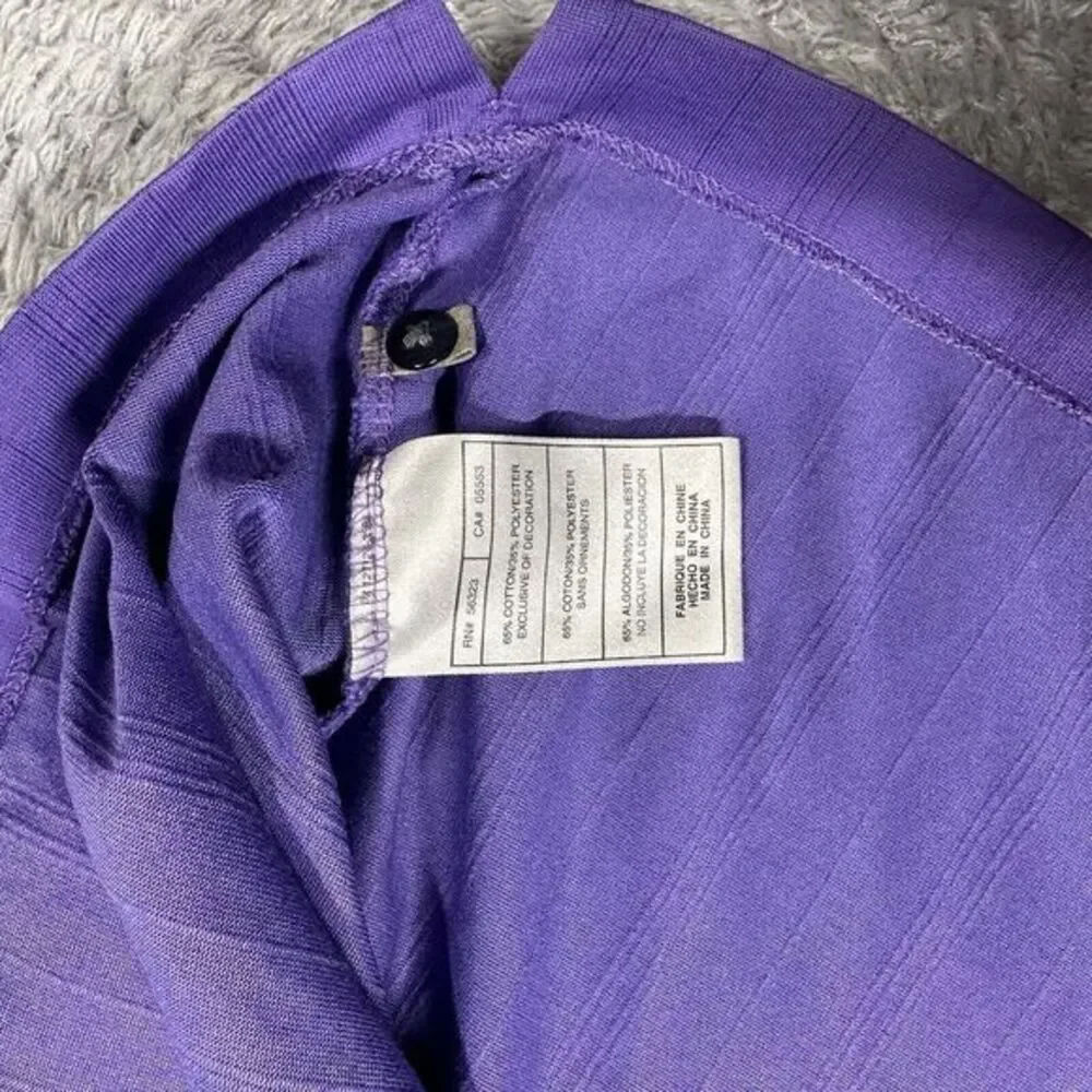 Nike Tiger Woods Collections Golf Shirt Men's XXL Fit Dry Polo‎ Polyester Purple